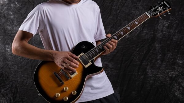 Censtar Saturn Electric Guitar Full-Size Solidbody Electric Guitar with Mahogany Body and Neck Cherry Sunburst Rosewood Fretboard Tiger Maple Veneer 6-String Electric Guitar Sunburst - Image 8