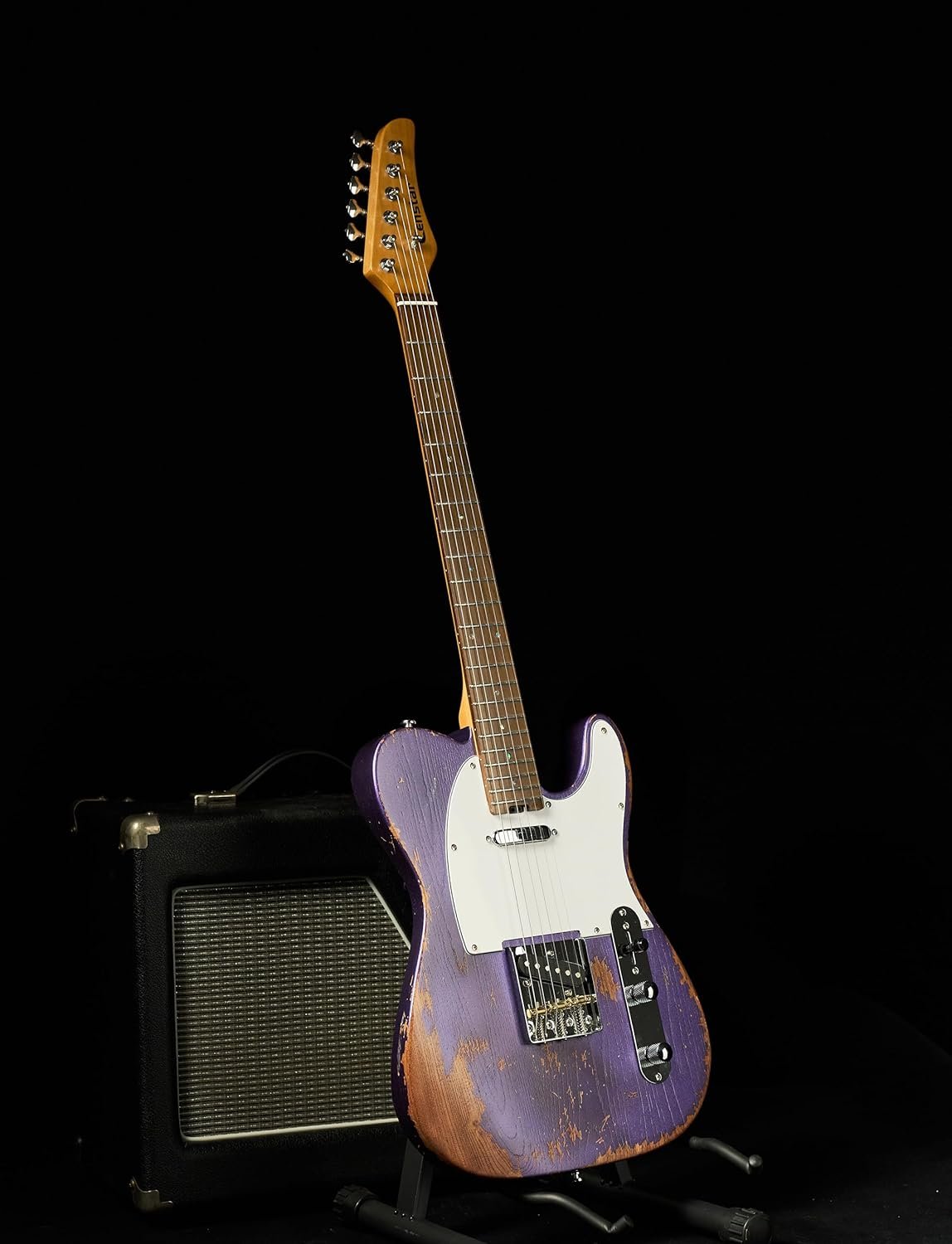 Censtar Relic Electric Guitar,ELM Body and Maple Neck,Bone Nut,6-String Relic Guitar,Professional/Full Size/Electric Guitars for Adults - Image 6