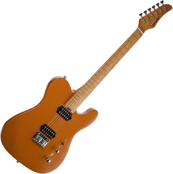 Censtar Electric Guitar, Solid Electric Guitar Kit Consists of a Roasted Mahogany Body and Maple Neck,Professional/Full Size Mercury Electric Guitar for Adults TL-Apricot - Image 2