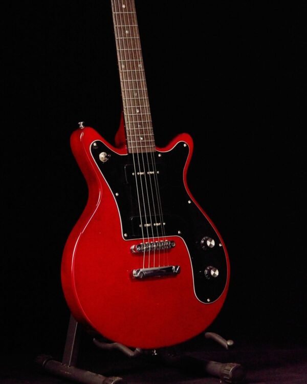 KGD Electric Guitar with 6 String, Solid Body Electric Guitar, P90 Pickups, Bone nut, Right Handed, 22 Frets, Rosewood Fretboard, Mahogany Body (Wine Red) - Image 5
