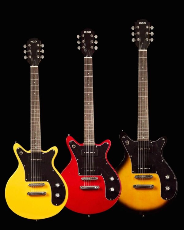 KGD Electric Guitar with 6 String, Solid Body Electric Guitar, P90 Pickups, Bone nut, Right Handed, 22 Frets, Rosewood Fretboard, Mahogany Body  (2-Color Sunburst) - Image 5