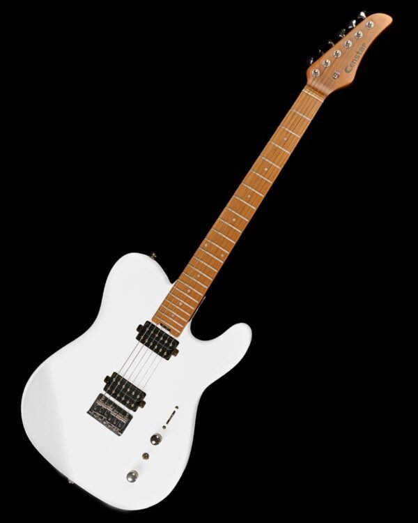 Censtar Electric Guitar, Solid Electric Guitar Kit Consists of a Roasted Mahogany Body and Maple Neck,Professional/Full Size Mercury Electric Guitar for Adults TL-White - Image 3