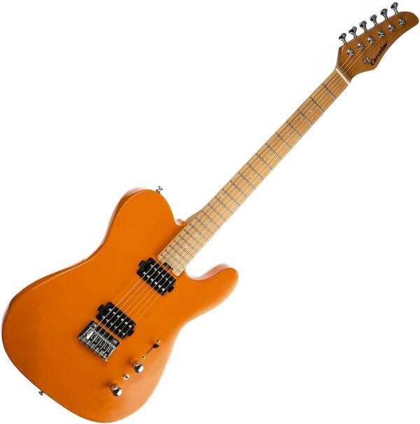 Censtar Electric Guitar, Solid Electric Guitar Kit Consists of a Roasted Mahogany Body and Maple Neck,Professional/Full Size Mercury Electric Guitar for Adults TL-Orange - Image 6