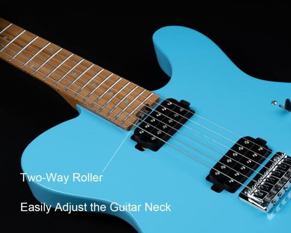 Censtar Electric Guitar, Solid Electric Guitar Kit Consists of a Roasted Mahogany Body and Maple Neck,Professional/Full Size Mercury Electric Guitar for Adults TL-Sky blue - Image 5