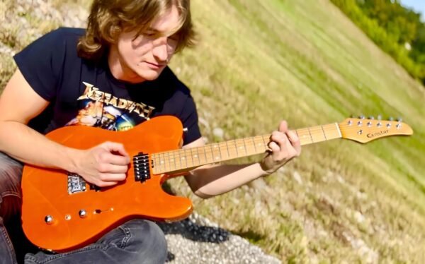 Censtar Electric Guitar, Solid Electric Guitar Kit Consists of a Roasted Mahogany Body and Maple Neck,Professional/Full Size Mercury Electric Guitar for Adults TL-Lemon yellow - Image 10