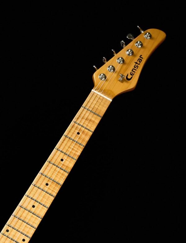Censtar Electric Guitars with Roasted Mahogany Body and Maple Neck,Bone Nut,Coil Split Humbuckers Pickups,24 Frets,Solid Body Mars Electric Guitar for Professional/Adult ST-Caramel - Image 3