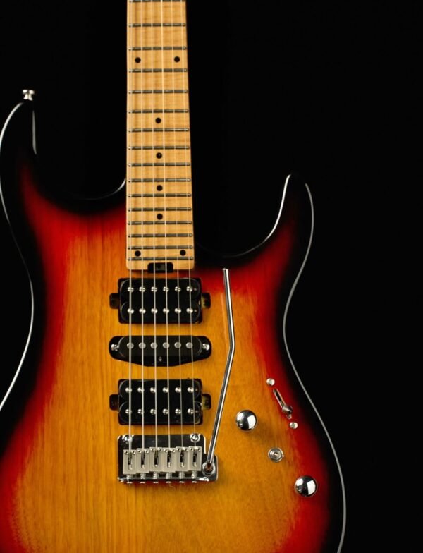 Censtar Electric Guitars with Roasted Mahogany Body and Maple Neck,Bone Nut,Coil Split Humbuckers Pickups,24 Frets,Solid Body Mars Electric Guitar for Professional/Adult ST-Sunbrust - Image 2