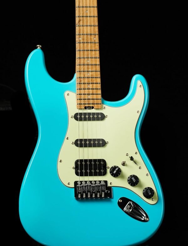 Censtar Electric Guitar,Coil Split H-S-S Pickups 6-string guitarra electrica,Roasted Mahogany Body and Maple Neck,Venus Solid Body Electric Guitars for Adults,for Professional/Full Size-ST-Sky Blue - Image 3