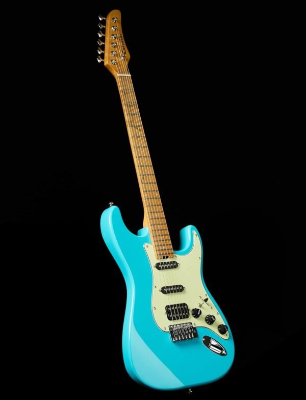 Censtar Electric Guitar,Coil Split H-S-S Pickups 6-string guitarra electrica,Roasted Mahogany Body and Maple Neck,Venus Solid Body Electric Guitars for Adults,for Professional/Full Size-ST-Sky Blue - Image 5