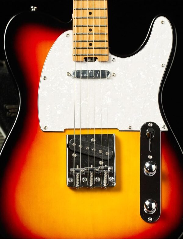 Censtar Electric Guitar, Solid Electric Guitar Kit Consists of a Roasted Mahogany Body and Maple Neck,Professional/Full Size Mercury Electric Guitar for Adults Pickguard-Sunburst - Image 5