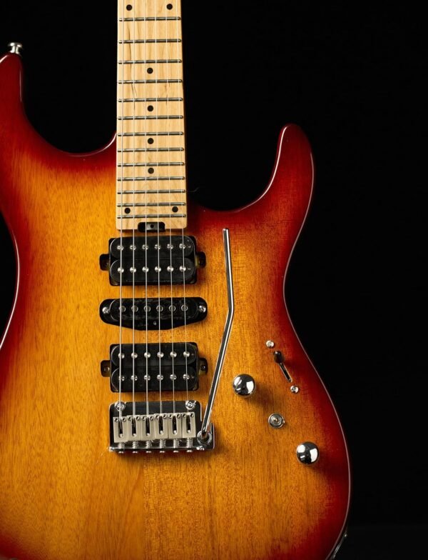 Censtar Electric Guitars with Roasted Mahogany Body and Maple Neck,Bone Nut,Coil Split Humbuckers Pickups,24 Frets,Solid Body Mars Electric Guitar for Professional/Adult ST-Caramel - Image 2