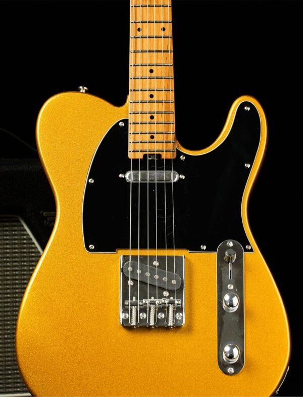 Censtar Electric Guitar, Solid Electric Guitar Kit Consists of a Roasted Mahogany Body and Maple Neck,Professional/Full Size Mercury Electric Guitar for Adults Pickguard-Gold - Image 6