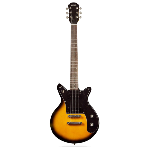 KGD Electric Guitar with 6 String, Solid Body Electric Guitar, P90 Pickups, Bone nut, Right Handed, 22 Frets, Rosewood Fretboard, Mahogany Body  (2-Color Sunburst)