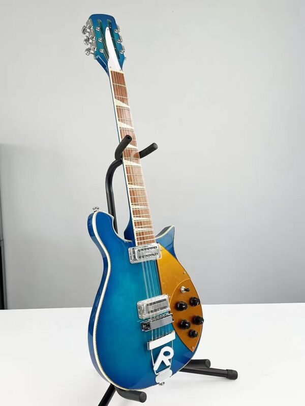 Ricken 660-12-string electric guitar With Fingerboard has varnish.Blue Color High Quality Guitar - Image 10