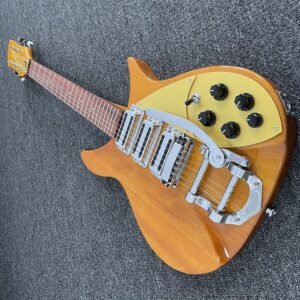 Classic Rickenbacker-style electric guitar 527MM 21 frets natural high-gloss body chrome hardware vintage tone weapon
