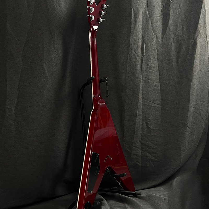 No Logo Red Flying V Shape Electric Guitar, Solid Mahogany Body Gold Hardware HH Pickups Professional Musical Instrument - Image 6