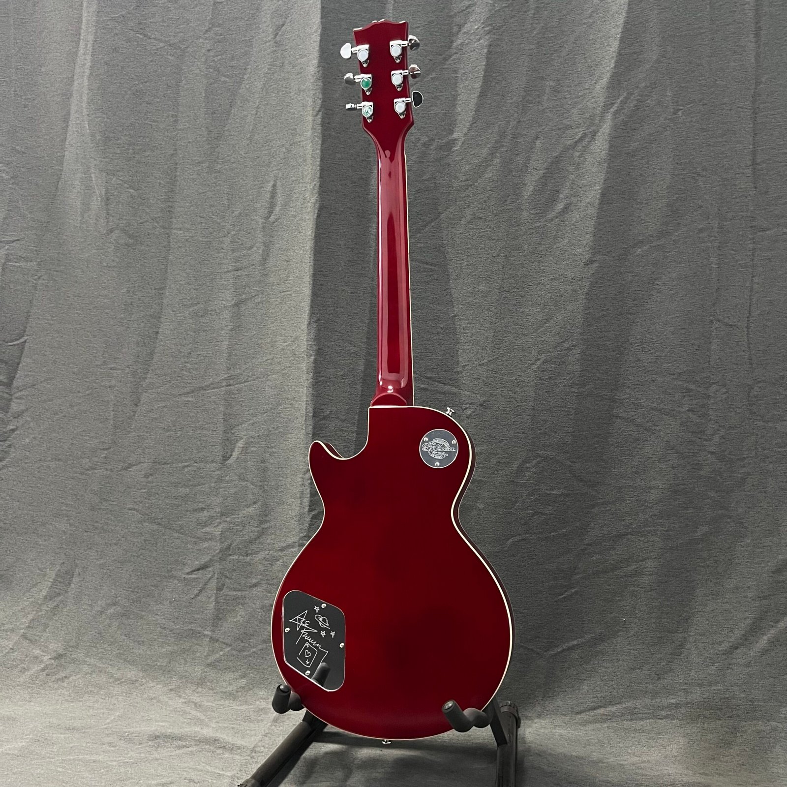 Vintage Sunburst LP Inspired Electric Guitar, Triple Pickup & Lightning Inlays - Image 8